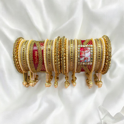 Hamna Plastic Zircon Bangle Set(Pack of 2)
