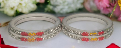 MUSHA Plastic Diamond Bangle Set(Pack of 4)