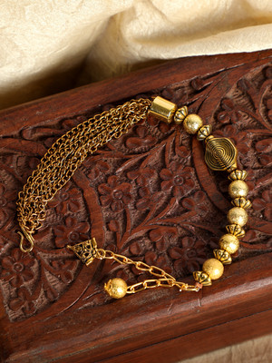 Anika's Creation Alloy Beads Gold-plated Bracelet