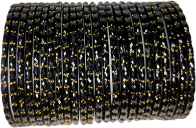 Glasswork Glass Cubic Zirconia Bangle Set(Pack of 10)