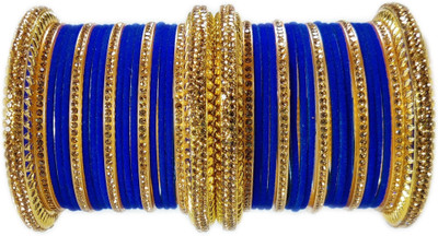 Ammoli Metal Cubic Zirconia Bangle Set(Pack of 10)