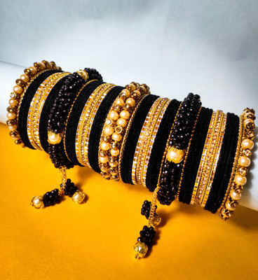Amika Metal Beads, Zircon Bangle Set(Pack of 50)