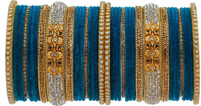 GLIKA Metal Zircon Gold-plated Bangle Set(Pack of 38)