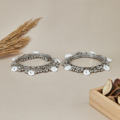 GC PREMIUM JEWELEY Brass Cubic Zirconia Bangle Set(Pack of 2)