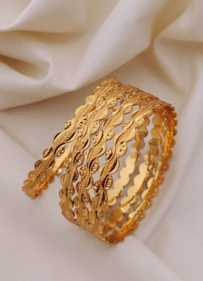 VFA Alloy Gold-plated Bangle Set(Pack of 4)