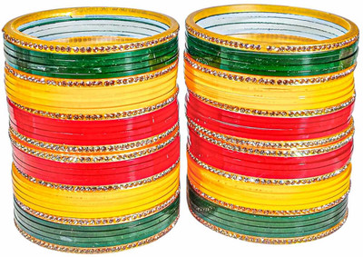 Sundari Plastic Crystal Bangle Set(Pack of 2)