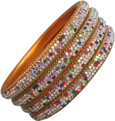 HouseOfCommon Metal Gold-plated Bangle Set(Pack of 4)