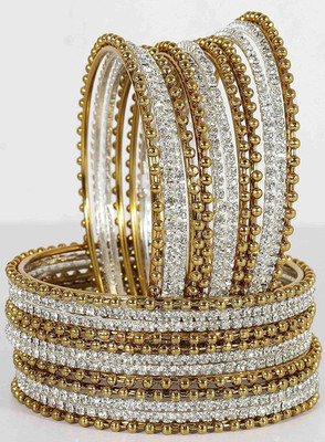 BIMIJEWEL Alloy Pearl Gold-plated Bangle(Pack of 10)