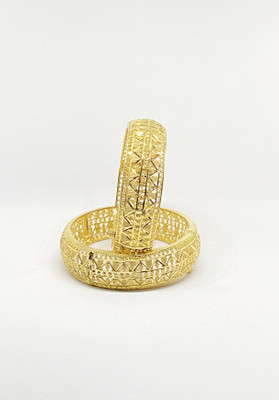 Aneeq Collections Alloy Gold-plated Bangle Set(Pack of 2)