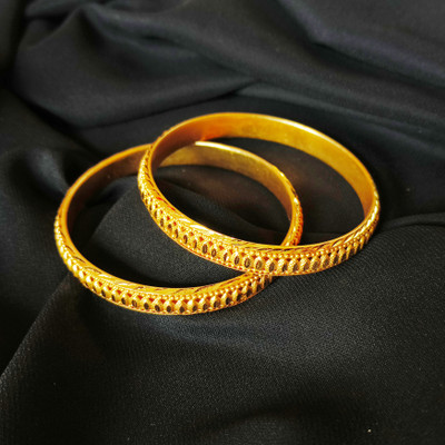 Sofez Collections Alloy Gold-plated Bangle Set(Pack of 2)
