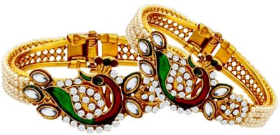 Sukkhi Alloy Diamond Gold-plated Bangle Set(Pack of 2)