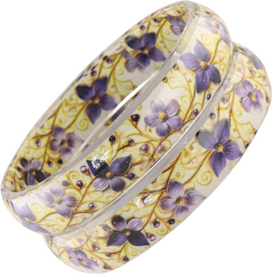 ZULKA Glass Crystal Kada(Pack of 2)