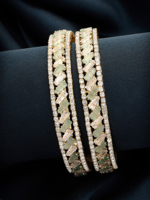 Karatcart Alloy Gold-plated Bangle Set(Pack of 2)