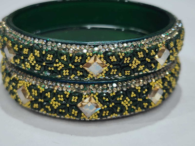 ZEYRA Info Glass Bangle Set(Pack of 2)