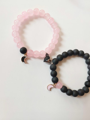 Icandies Stone, Crystal, Glass Beads, Crystal Bracelet(Pack of 2)