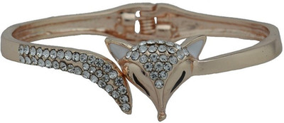 HIGH TRENDZ Alloy Cubic Zirconia Gold-plated Bangle