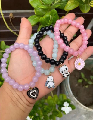 Amit Fashion Mother of Pearl Charm Bracelet(Pack of 4)