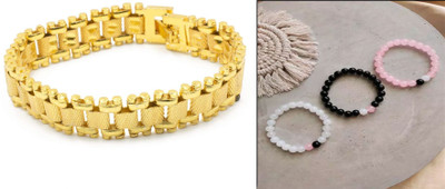P R Production Brass Charm Bracelet(Pack of 2)