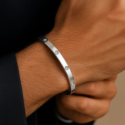 Pahel The silver that shines Sterling Silver Silver Coated Kada