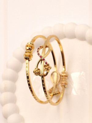 BIMIJEWEL Alloy Gold-plated Bangle(Pack of 2)