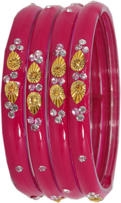 NMII Glass Bangle Set(Pack of 4)