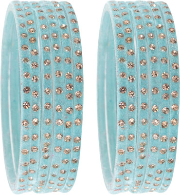 STYOLLO Glass Zircon Bangle Set(Pack of 12)