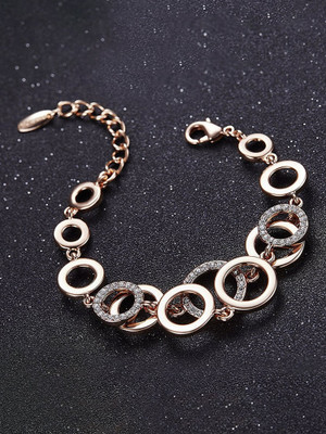 YELLOW CHIMES Crystal Crystal Gold-plated Bracelet