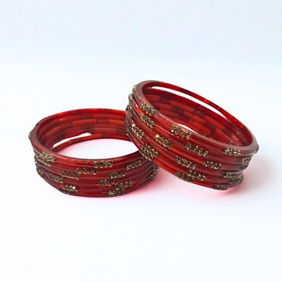 Joriddhish Glass Bangle Set(Pack of 12)