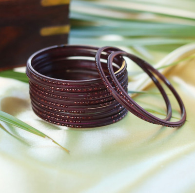 Vanya Enterprises Glass Bangle Set(Pack of 12)