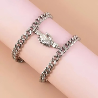 ruby collection Alloy Silver Bracelet(Pack of 2)