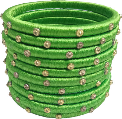 varnika lace house Plastic Beads Bangle Set(Pack of 10)