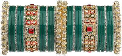 SBS Alloy Beads, Pearl, Cubic Zirconia Gold-plated Chudas(Pack of 58)