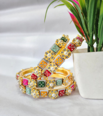 Bryting Alloy Bangle Set(Pack of 4)