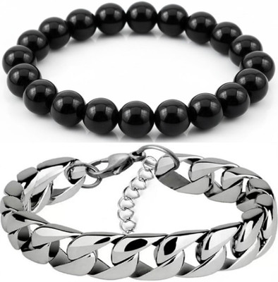 IKONKARR Crystal, Dori, Stainless Steel Bracelet(Pack of 2)
