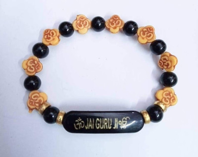 GURU JI CREATION Black Obsidian Bracelet(Pack of 10)