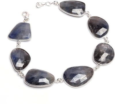 Silver Aura Creations Sterling Silver Sapphire Silver Charm Bracelet