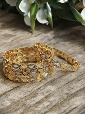 HD PITHADIYA Alloy Gold-plated Bangle(Pack of 4)