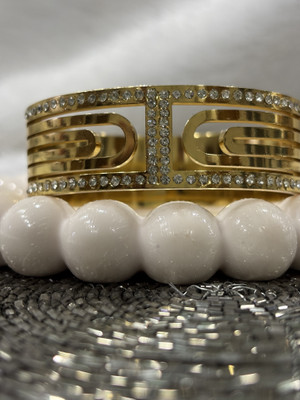 Style stree Stainless Steel Cubic Zirconia Rhodium Bracelet