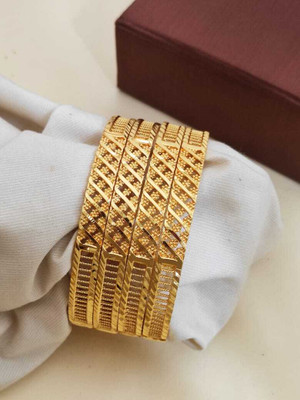 Vriti Imitation Alloy Gold-plated Bangle(Pack of 4)