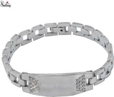 Sullery Stainless Steel Cubic Zirconia Sterling Silver Bracelet