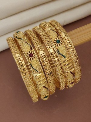 Shreeji imitation Brass, Alloy Bangle Set(Pack of 6)