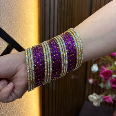 Kaab Glass Bangle Set(Pack of 24)