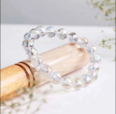VIBESLE Stone, Clear Quartz Beads, Crystal Charm Bracelet