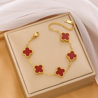 Divastri Metal, Alloy, Stainless Steel Gold-plated Charm Bracelet