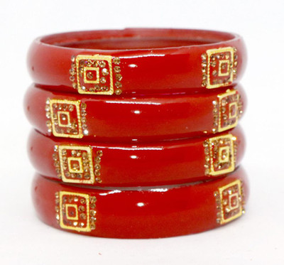 RADHA MOHAN EMPIRE Glass Bangle Set(Pack of 4)