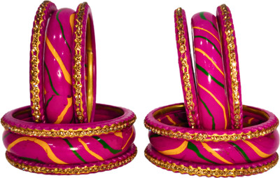 Lahthi Wala Lac Bangle Set(Pack of 10)
