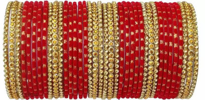 RADHA MOHAN EMPIRE Glass Bangle Set(Pack of 38)