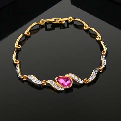 Estele Alloy Crystal Gold-plated Bracelet