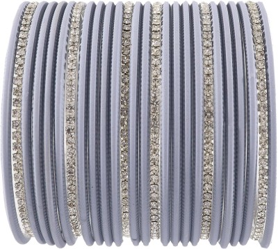 Zulka Get Your Traditions Metal Zircon Bangle Set(Pack of 26)