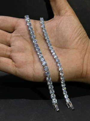 ANYACRYSTAL Alloy Brass Bracelet(Pack of 2)